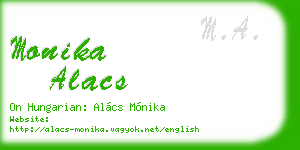 monika alacs business card